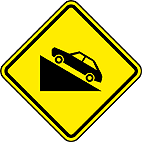 Aclive Acentuado (A-20b) — placa de advertência