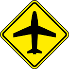Aeroporto (A-43) — placa de advertência