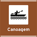 Area para Prática de Esportes Esportes Canoagem — placa de atrativos turísticos