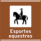 Area para Prática de Esportes Esportes Equestres — placa de atrativos turísticos