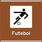 Area para Prática de Esportes Esportes Futebol — placa de atrativos turísticos