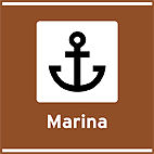 Area para Prática de Esportes Esportes Marina — placa de atrativos turísticos