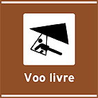 Area para Prática de Esportes Esportes Voo Livre — placa de atrativos turísticos