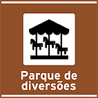 Areas de Recreação Parque de Diversoes — placa de atrativos turísticos