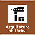 Atrativos Históricos e Culturais Arquitetura Histórica — placa de atrativos turísticos