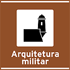 Atrativos Históricos e Culturais Arquitetura Militar — placa de atrativos turísticos