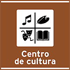 Atrativos Históricos e Culturais Centro de Cultura — placa de atrativos turísticos