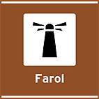 Atrativos Históricos e Culturais Farol — placa de atrativos turísticos