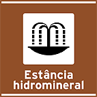 Atrativos Turísticos Naturais Estância Hidromineral — placa de atrativos turísticos
