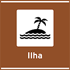 Atrativos Turísticos Naturais Ilha — placa de atrativos turísticos