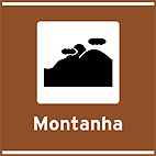 Atrativos Turísticos Naturais Montanha — placa de atrativos turísticos