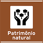 Atrativos Turísticos Naturais Patrimônio Natural — placa de atrativos turísticos