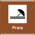 Atrativos Turísticos Naturais Praia — placa de atrativos turísticos