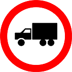 Circulação Exclusiva de Caminhões (R-39) — placa de regulamentação