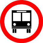 Circulação Exclusiva de Ônibus (R-32) — placa de regulamentação