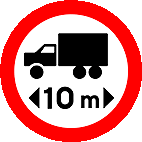 Comprimento Máximo Permitido (R-18) — placa de regulamentação