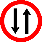 Placa R-28 – Duplo sentido de circulação