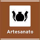 Locais para Atividades de Interesse Turístico Artesanato — placa de atrativos turísticos
