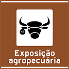 Locais para Atividades de Interesse Turístico Exposição Agropecuária — placa de atrativos turísticos