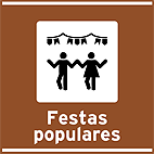 Locais para Atividades de Interesse Turístico Festas Populares — placa de atrativos turísticos