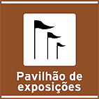 Locais para Atividades de Interesse Turístico Pavilhão de Feiras e Exposições — placa de atrativos turísticos