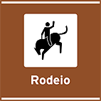 Locais para Atividades de Interesse Turístico Rodeio — placa de atrativos turísticos