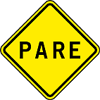 Parada Obrigatória a Frente (A-15) — placa de advertência