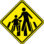 Passagem Sinalizada de Escolares (A-33b) — placa de advertência