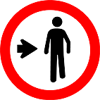 Pedestre Ande pela Direita (R-31) — placa de regulamentação
