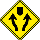 Pista Dividida (A-42c) — placa de advertência