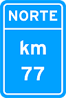 Marco km 77 (sentido Norte) — Placa de Identificação de Regiões de Interesse de Identificação Quilométrica
