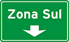 Saída imediata (seta para baixo) — Placa de Orientação de Destino Placa Indicativa de Sentido Direção