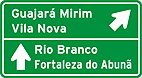 Vários destinos com setas — Placa de Orientação de Destino Placa Indicativa de Sentido Direção