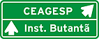 Placa de Orientação de Destino Placa Indicativa de Sentido Direção — placa de identificação e orientação