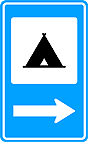 Placa de Serviços Auxiliares Area de Campismo — placa de educativas e auxiliares