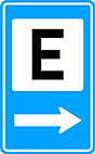 Placa de Serviços Auxiliares Area de Estacionamento — placa de educativas e auxiliares