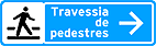 Placa de Serviços Auxiliares Placa para Pedestres — placa de educativas e auxiliares