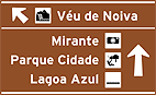 Atrativos naturais — Placa Indicativa de Sentido