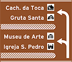 Placa Indicativa de Sentido Placa Digramada 2 — placa de atrativos turísticos