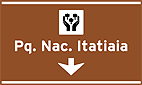 Parque Nacional do Itatiaia — Placa Indicativa de Sentido Posicionamento na Pista