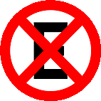 Proibido Parar e Estacionar (R-6c) — placa de regulamentação