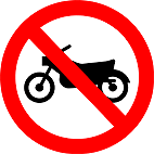 Proibido Trânsito de Motocicletas Motonetas e Ciclomotores (R-37) — placa de regulamentação