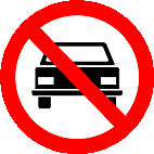 Proibido Trânsito de Veículos Auto Motores (R-10) — placa de regulamentação