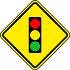 Semáforo a Frente (A-14) — placa de advertência