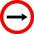 Sentido de Circulação da Via ou Pista (R-24a) — placa de regulamentação