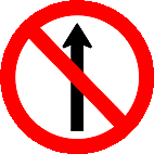 Sentido Proibido (R-3) — placa de regulamentação