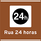 Serviço Variado Rua 24h — placa de atrativos turísticos