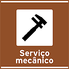 Serviço Variado Serviço Mecânico — placa de atrativos turísticos