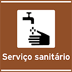 Serviço Variado Serviço Sanitário — placa de atrativos turísticos