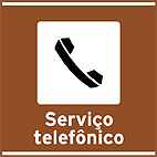Serviço Variado Serviço Telefônico — placa de atrativos turísticos